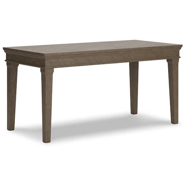 Janismore 63.13 in. Rectangular Gray Wood Writing Desk