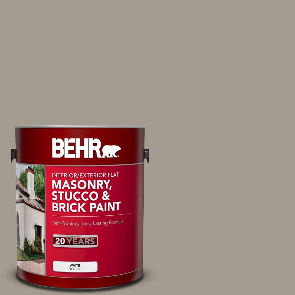 1 gal. #720D-4 Ashwood Flat Interior/Exterior Masonry, Stucco and Brick Pai