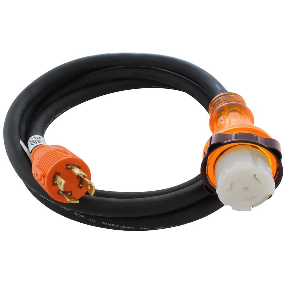 10 ft. Generator L14-30P 30 Amp 4-Prong Plug to 50 Amp RV/Marine Power Inlet Adapter Cord price history on PriceWatchPro