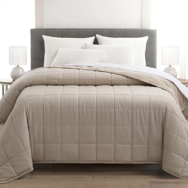 Allied Home Plush Fleece Down Alternative King Tan Blanket