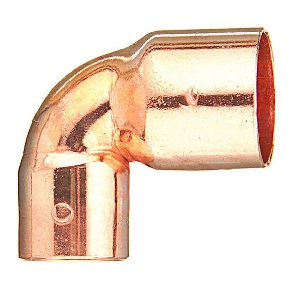 Everbilt 3/4 in. x 1/2 in. Copper 90 degree C x C Elbow Fitting 10631290 The Home Depot