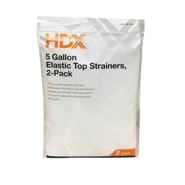 2 pack Set Of 2 HDX 5 Gallon Elastic Top Strainers 