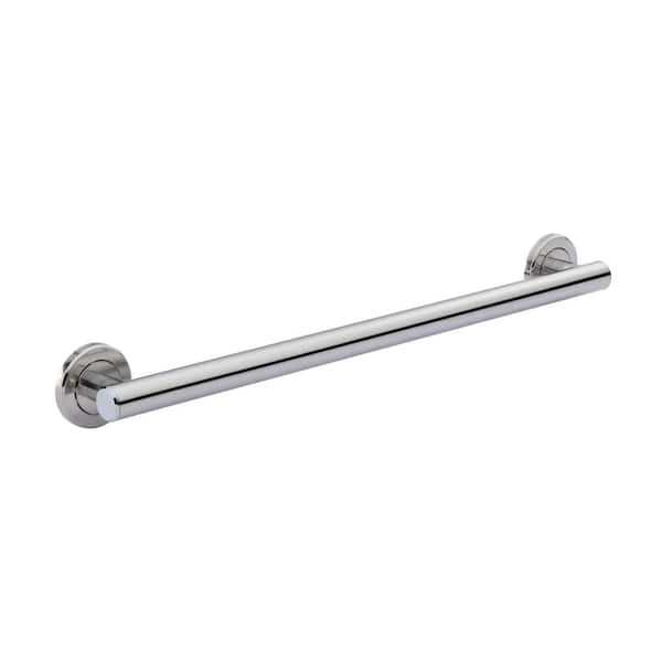 Glacier Bay Dorind 24 in. x 1 1/4 in. Decorative Grab Bar in Polished Stainless Steel