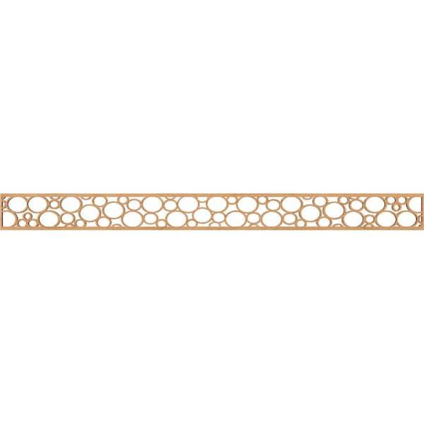 Ekena Millwork Hemingway Fretwork 0.375 in. D x 46.375 in. W x 4 in. L Maple Wood Panel Moulding