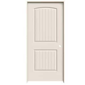 36 in. x 80 in. Santa Fe Primed Left-Hand Smooth Solid Core Molded Composite MDF Single Prehung Interior Door