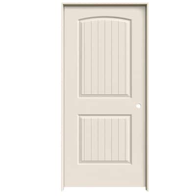 36 in. x 80 in. Santa Fe Primed Left-Hand Smooth Solid Core Molded Composite MDF Single Prehung Interior Door