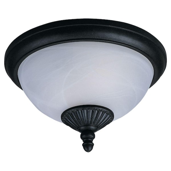 Generation Lighting Yorktown 2-Light Forged Iron Outdoor Ceiling Fixture