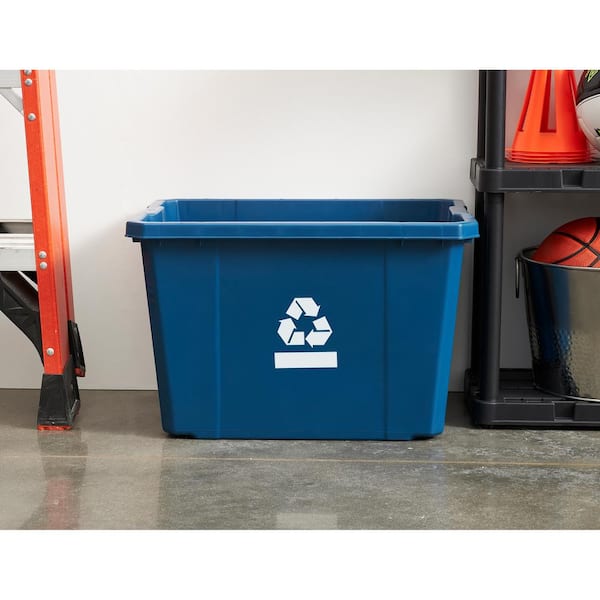 Gracious Living 10-gallon Plastic Stackable Home Storage Tote Bin