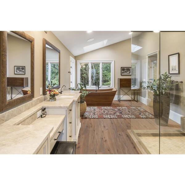 A&A Surfaces - Durango Oak 6 MIL x 6 in. x 36 in. Waterproof Click Lock Vinyl Plank Flooring (12 sq. ft./case)