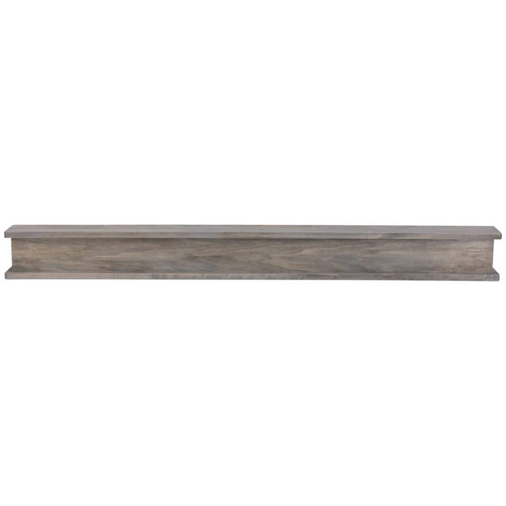 60 in. Ash Grey Cottage Mantel Shelf