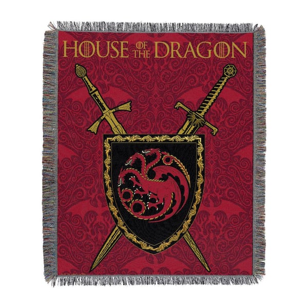 THE NORTHWEST GROUP HOUSE OF THE DRAGON-REMEMBER BLOOD-Woven Tapestry Throw Blanket