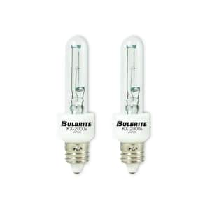 KX-2000 60-Watt T3 Krypton/Xenon Light Bulb with Mini-Candelabra Screw (E11) Base, Clear, 2700K (2-Pack)