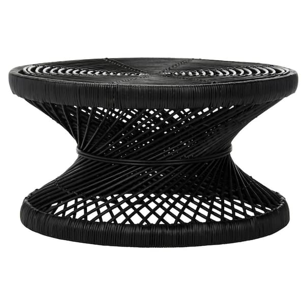 black wicker coffee table