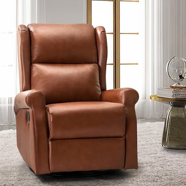 JAYDEN CREATION Chiang Saddle Contemporary Wingback Faux Leather