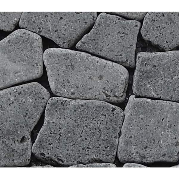 Fit Mosaic Tile Sample Color Black 4 in. x 6 in.