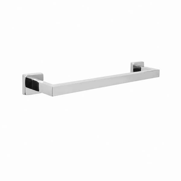 Stainless Steel 16 in. Wall Mounted SUS304 Square Bathroom Towel Bar Rack Holder Rail in Chrome Finish