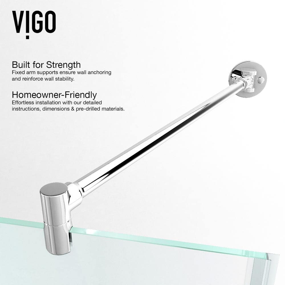 Gemini 47" Brushed Nickel Frameless Neo-Angle Shower Enclosure