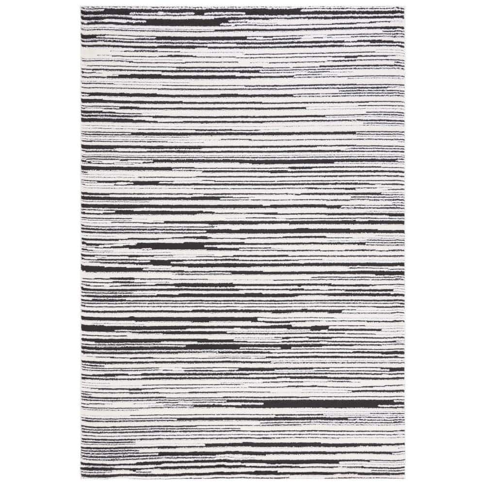 Melody Ivory/Black 8 ft. x 10 ft. Striped Area Rug price history on PriceWatchPro