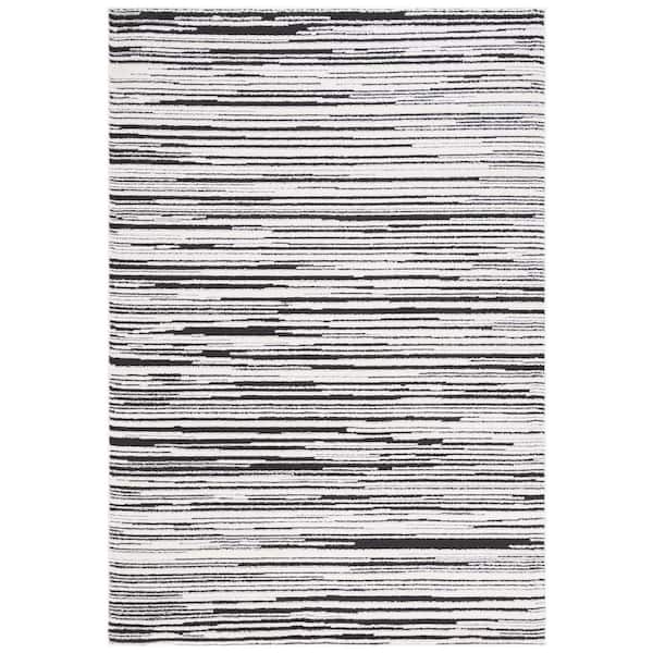 SAFAVIEH Melody Ivory/Black 8 ft. x 10 ft. Striped Area Rug
