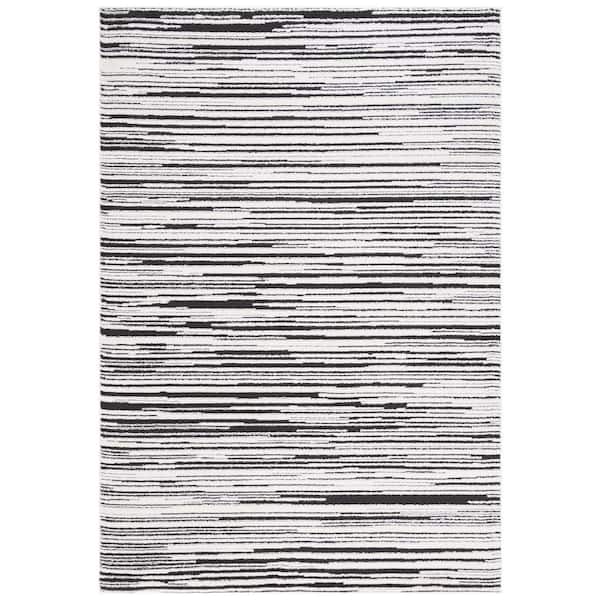 SAFAVIEH Melody Ivory/Black 9 ft. x 12 ft. Striped Area Rug