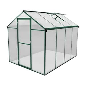 74.8 in. W x 99.8 in. D x 78.74 in. H Aluminum Heavy-Duty Polycarbonate Plant Garden Greenhouse, Green