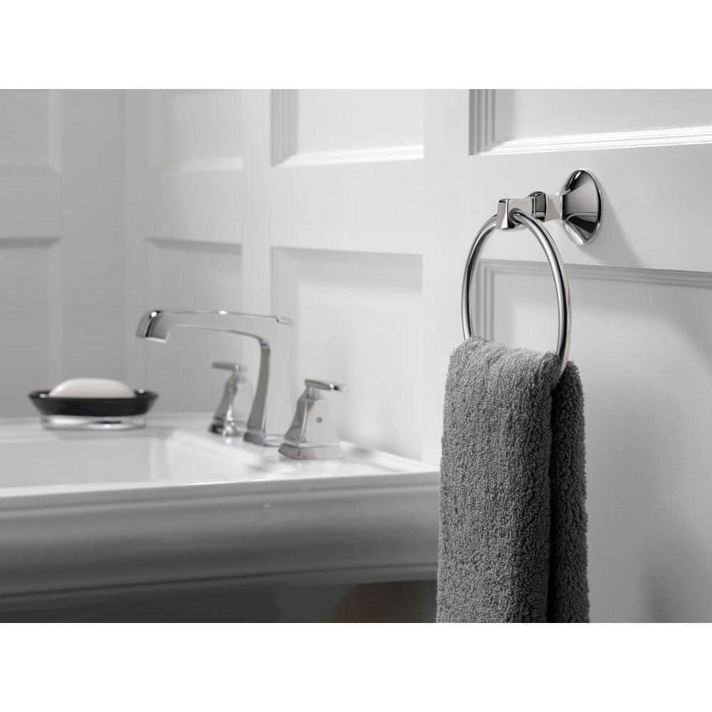 Polished Chrome Wall Mounted Towel Ring