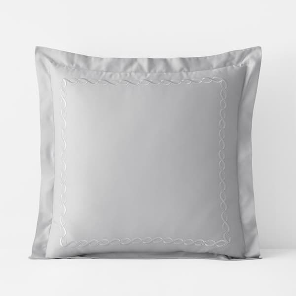 The Company Store Legends Luxury Marcella Fog Egyptian Cotton Sateen Euro Sham