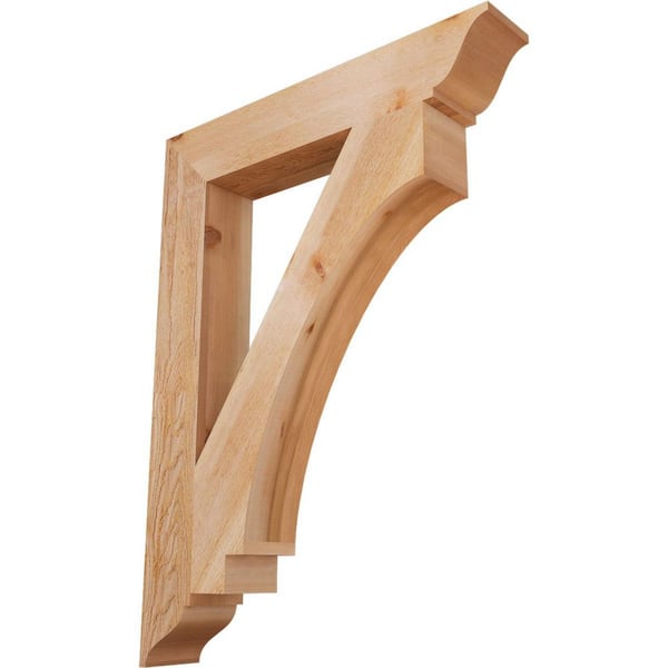 Ekena Millwork 6 in. x 48 in. x 36 in. Western Red Cedar Imperial Traditional Rough Sawn Bracket