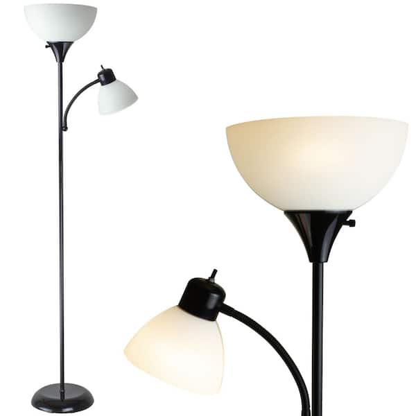 Newhouse Lighting 71 In William, Torchiere Floor Lamp With Reading Light