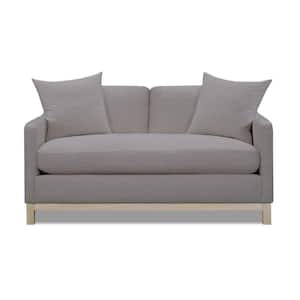 Delano 62 in. W Gray Charcoal Linen Blend 2-Seater Loveseat with Performance Fabric