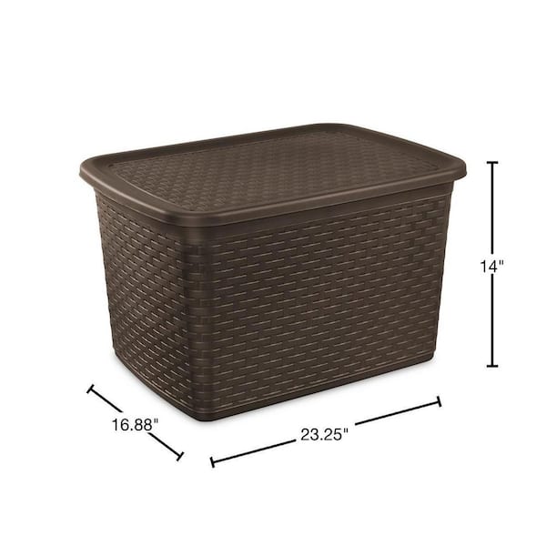 Sterilite 11 Inch Small Weave Storage Organizer Basket Tote, Espresso (16  Pack), 1 Piece - Kroger