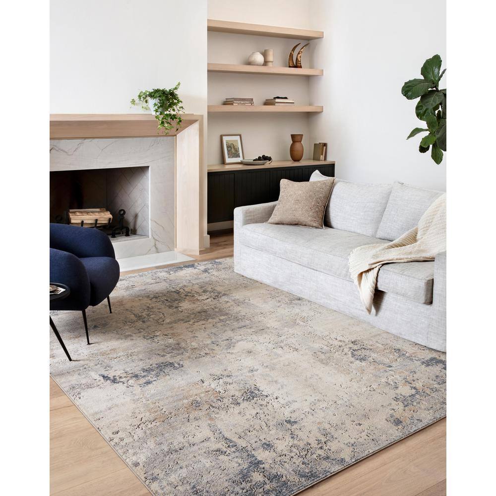 Teagan Sand Mist Rectangular Easy Care Area Rug 7'-11" x 10'-6"
