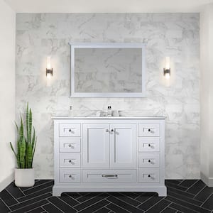 Dukes 48 in. W x 22 in. D White Single Bath Vanity without Top