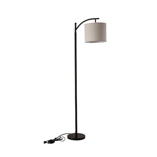 Cedar Hill 62 in. Black Floor Lamp 413108 - The Home Depot