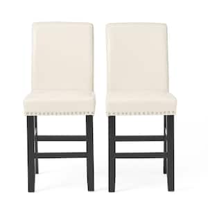 Lisette 41 in. Ivory Counter Stools (Set of 2)