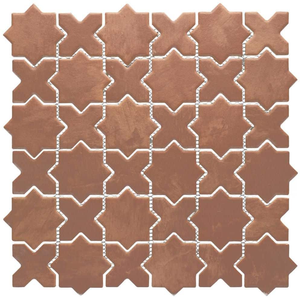Sentier des cotto 2 in. Star Cross 6 in. x 6 in. Porcelain Mosaic Take Home Tile Sample price history on PriceWatchPro