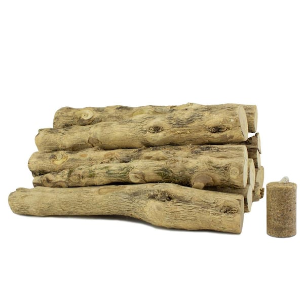ecofire 100% Natural Coffee Lump Fire Wood Solid Fuel and Free Fire Starters (2-Pack)
