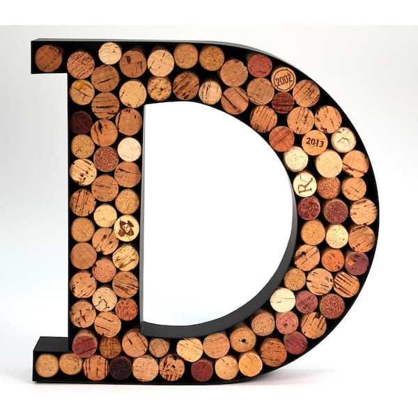 Unbranded Wine Cork Holder Letter D - Wine Accessories Perfect Gift To Store Wine Corks, Wine Decor or Wine Cork Holder Decor