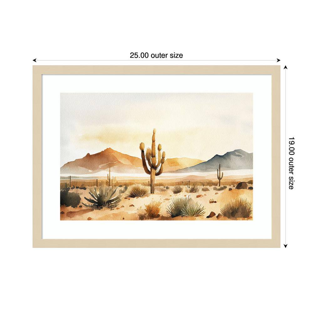 Through the Desert II 25" Brown Framed Graphic Art Print