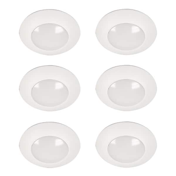HALO HLC 4 in. 3000K Integrated LED Recessed Light Trim (6-Pack)