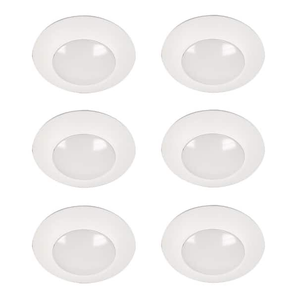 Halo HLC 4 in. 5000K Integrated LED Recessed Light Trim (6-Pack