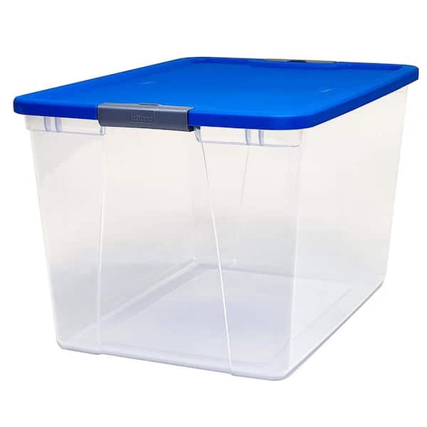 HOMZ 112 Quart Storage Container 2 Pack with 66 Quart Storage