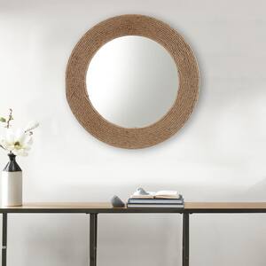 Cove 26 in. W x 26 in. H Natural Wall Mirror