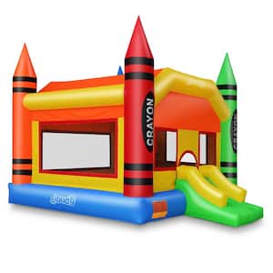 Cloud 9 Crayon Bounce House with Slide without Blower