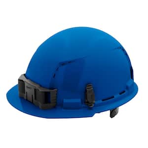 BOLT Blue Type 1 Class C Front Brim Vented Hard Hat with 6-Point Ratcheting Suspension