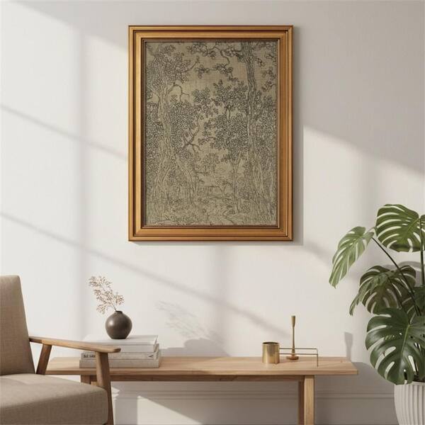 Antique Sketch Landscape Pictures Framed Wall Art 16 in. x 12 in