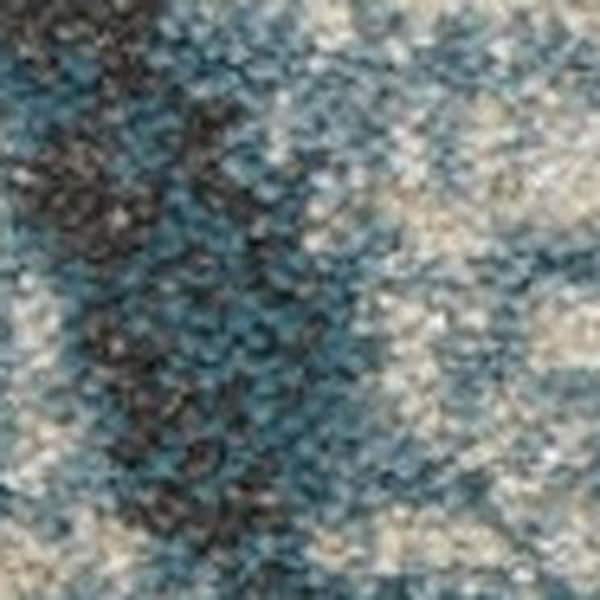 2 X 10 Blue Abstract WashableArea RugRunner Rug