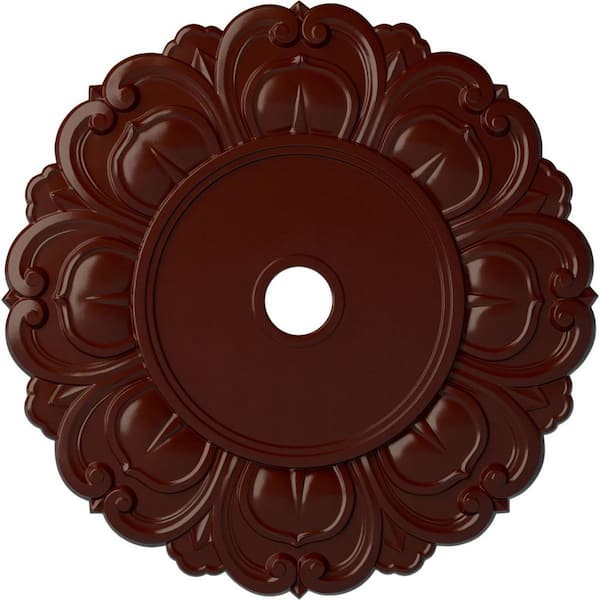 Ekena Millwork 1-1/8" x 32-1/4" x 32-1/4" Polyurethane Angel Ceiling, Brushed Mahogany
