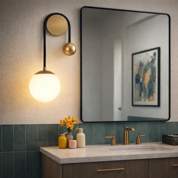 Auggie 1-Light Black Sconce