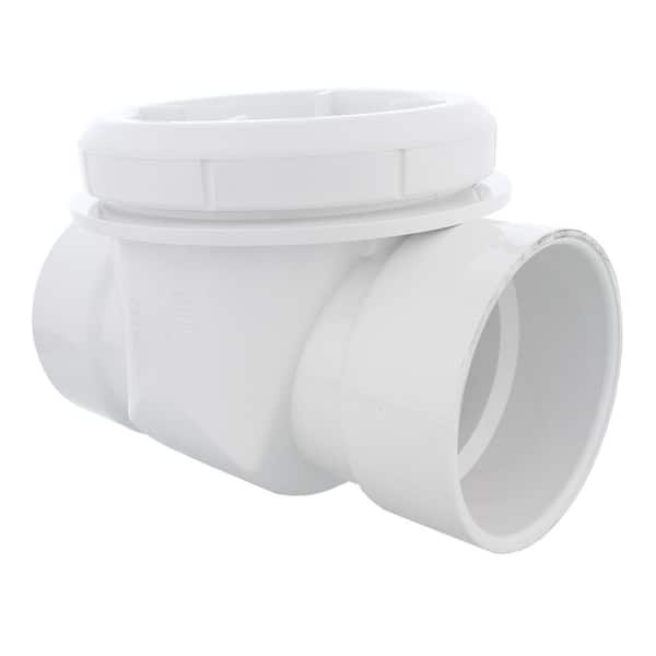 JONES STEPHENS 4 in. PVC Backwater Valve with Extension Kit and 8